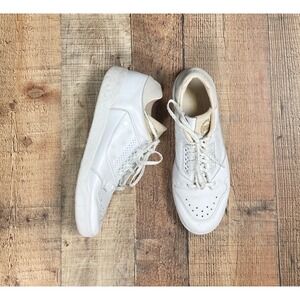 Adidas Slam Court White Leather Star Perforated Sneakers EF2097 Womens 10.5